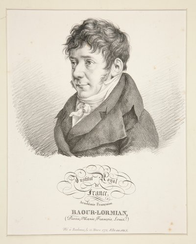 Baour-Lormian (Pierre, Marie, Francois, Louis) portréja alkotó: Julien Leopold Boilly
