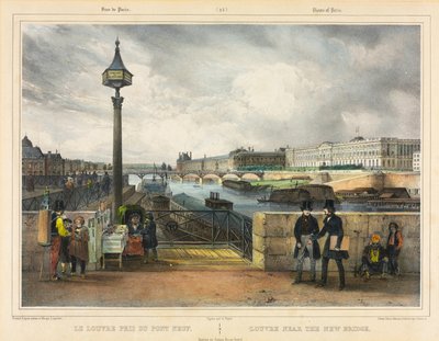 A Louvre az Új híd közelében alkotó: Julien Louis Jacottet