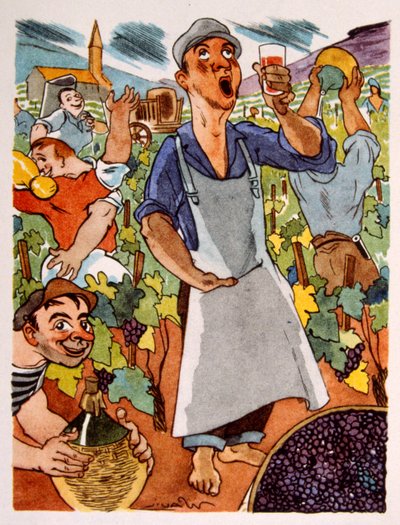 Francia Szőlőbirtok. 1944. Illusztráció: Julien Pavil alkotó: Julien Pavil