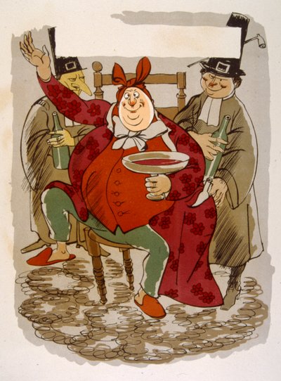 Humoros bor-illusztráció 1946. Illusztráció: Julien Pavil alkotó: Julien Pavil
