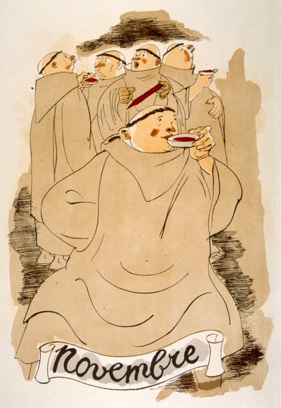 Humoros bor-illusztráció 1946. Illusztráció: Julien Pavil alkotó: Julien Pavil