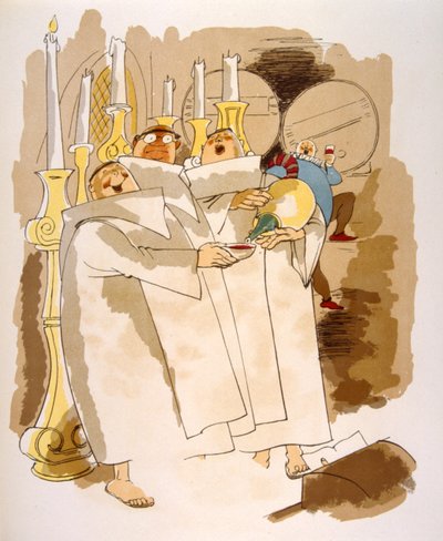 Humoros bor-illusztráció 1946. Illusztráció: Julien Pavil alkotó: Julien Pavil