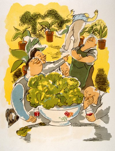Humoros bor-illusztráció 1946. Illusztráció: Julien Pavil alkotó: Julien Pavil