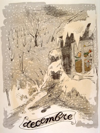 Humoros bor-illusztráció 1946. Illusztráció: Julien Pavil alkotó: Julien Pavil