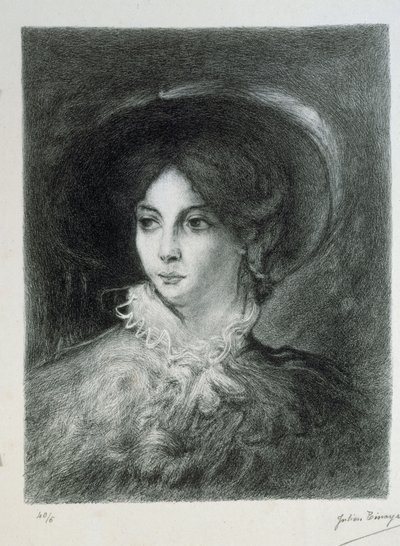 George Sand portréja. alkotó: Julien Tinayre