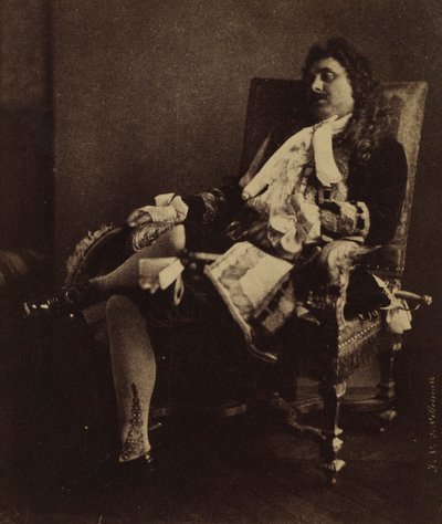 Leroux úr Alceste szerepében a Le Mizantrópban, az 1850-es évek közepén. alkotó: Julien Vallou de Villeneuve