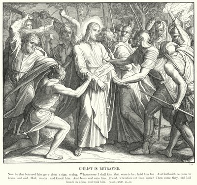 Krisztust elárulták (metszet) alkotó: Julius (after) Schnorr von Carolsfeld