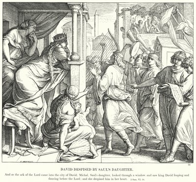 Dávidot megvetett Saul lánya (metszet) alkotó: Julius (after) Schnorr von Carolsfeld