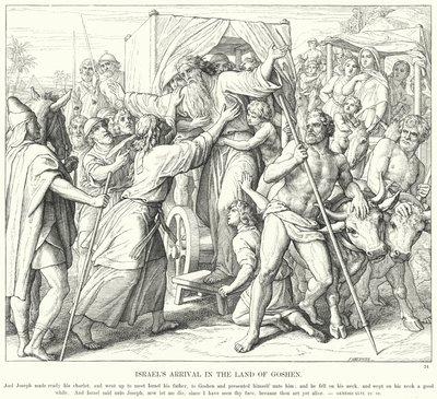 Izrael érkezése Gosen földjére (metszet) alkotó: Julius (after) Schnorr von Carolsfeld