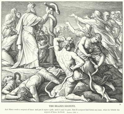 A réz kígyó (metszet) alkotó: Julius (after) Schnorr von Carolsfeld