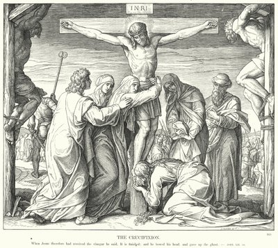 A keresztre feszítés (metszet) alkotó: Julius (after) Schnorr von Carolsfeld