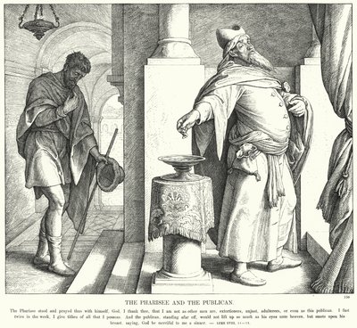 A farizeus és a vámszedő (metszet) alkotó: Julius (after) Schnorr von Carolsfeld