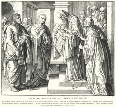 A Gyermek Jézus bemutatása a templomban (metszet) alkotó: Julius (after) Schnorr von Carolsfeld