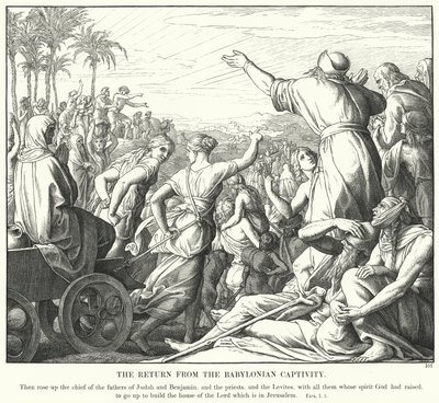 A hazatérés a babiloni fogságból (metszet) alkotó: Julius (after) Schnorr von Carolsfeld