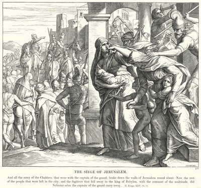Jeruzsálem ostroma (metszet) alkotó: Julius (after) Schnorr von Carolsfeld