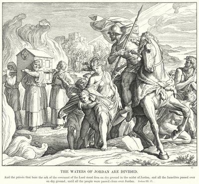A Jordán vize kettévált (metszet) alkotó: Julius (after) Schnorr von Carolsfeld