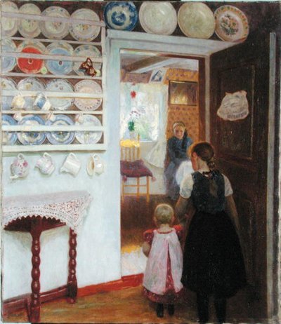 Egy halászház belseje Finkenwerderben alkotó: Julius August Friedrich Theodor von Ehren
