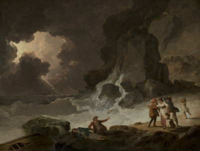Vihar a Wight-sziget mögött, 1790-es évek alkotó: Julius Caesar Ibbetson
