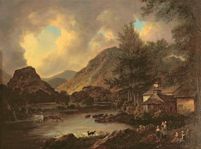 Castle Crag Borrowdale alkotó: Julius Caesar Ibbetson