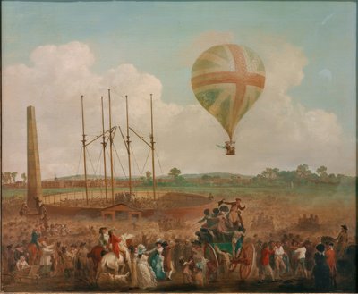 George Biggins Aufstieg a Lunardis Ballonban alkotó: Julius Caesar Ibbetson