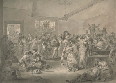 Tengerészek körbe- és sütögető órái alkotó: Julius Caesar Ibbetson