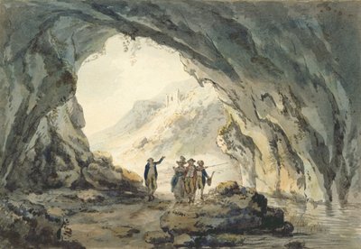 Utazók egy barlang mellett (wc papíron) alkotó: Julius Caesar Ibbetson