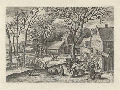 December (cím a tárgyon) A tizenkét hónap (sorozat címe) alkotó: Julius Goltzius