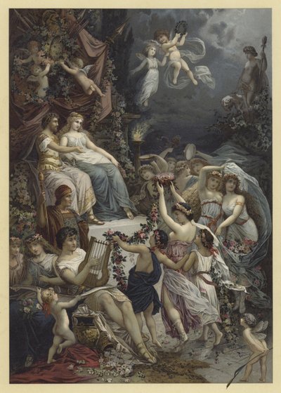 Illusztráció: Szentivánéji álom (chromolitho) alkotó: Julius Hoeppner