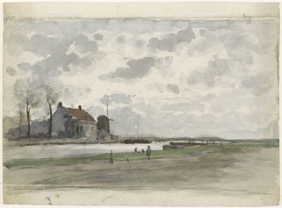 Vitorla szélmalommal alkotó: Julius Jacobus van de Sande Bakhuyzen