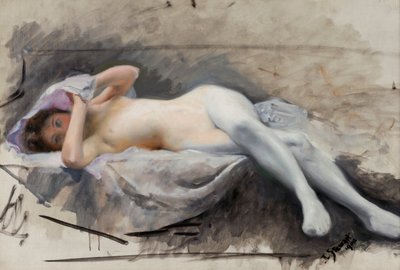 Fekvő akt, 1909. alkotó: Julius Leblanc Stewart