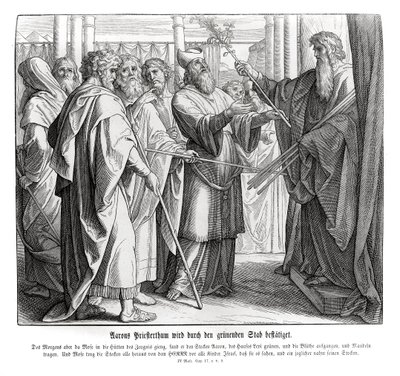 Áron papsága megerősített, Numbers alkotó: Julius Schnorr von Carolsfeld