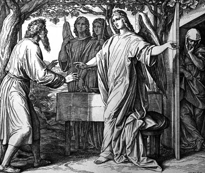 Angyalok hirdetik Ábrahámnak Izsák születését alkotó: Julius Schnorr von Carolsfeld