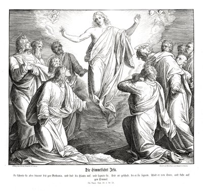 Krisztus mennybemenetele, Lukács evangéliuma alkotó: Julius Schnorr von Carolsfeld