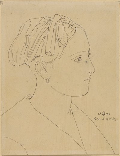 Egy római nő mellképe - Vittoria Caldoni alkotó: Julius Schnorr von Carolsfeld