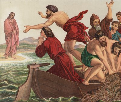 Krisztus megjelenik a Tiberias-tónál alkotó: Julius Schnorr von Carolsfeld