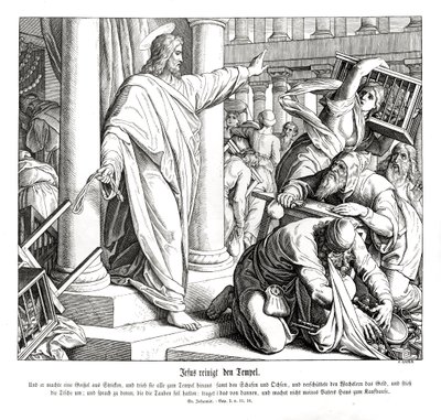 A templom megtisztítása, János evangéliuma alkotó: Julius Schnorr von Carolsfeld