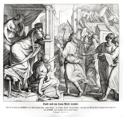 Mikál megveti Dávidot, 2Sámuel alkotó: Julius Schnorr von Carolsfeld