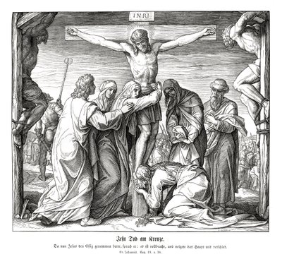Jézus halála a kereszten, János evangéliuma alkotó: Julius Schnorr von Carolsfeld