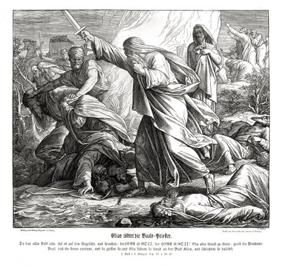 Illés megöli Baal prófétáit alkotó: Julius Schnorr von Carolsfeld