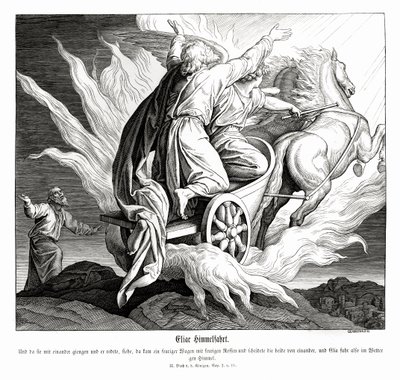 Illés mennybemenetele, 2 király alkotó: Julius Schnorr von Carolsfeld