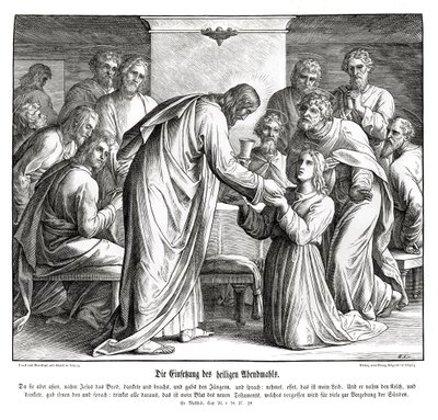 Eucharisztia, Máté evangéliuma alkotó: Julius Schnorr von Carolsfeld