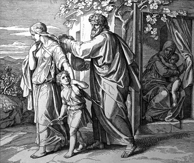 Ismael és anyja kiutasítása alkotó: Julius Schnorr von Carolsfeld