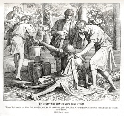 Ham látja apja meztelenségét, Genezis alkotó: Julius Schnorr von Carolsfeld
