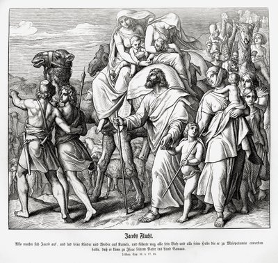 Jákob járata Kánaánba, Genezisbe alkotó: Julius Schnorr von Carolsfeld