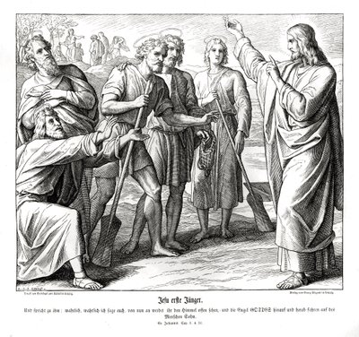 Jézus és Nátániel, János evangéliuma alkotó: Julius Schnorr von Carolsfeld