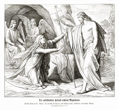 Jézus megjelenik Mária Magdolnának, János evangéliuma alkotó: Julius Schnorr von Carolsfeld