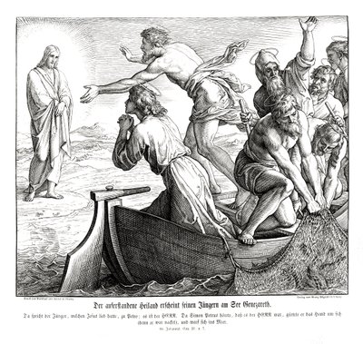 Jézus megjelenik tanítványainak, János evangéliuma alkotó: Julius Schnorr von Carolsfeld