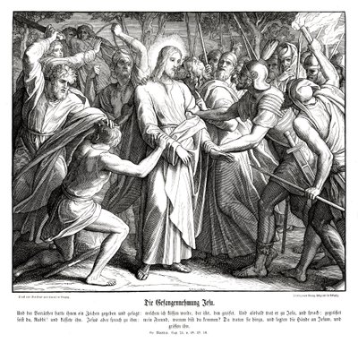 Jézus árulása, Máté evangéliuma alkotó: Julius Schnorr von Carolsfeld
