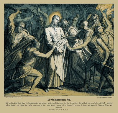 Jézus árulása, Máté evangéliuma alkotó: Julius Schnorr von Carolsfeld