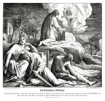 Jézus a Getszemáni kertben, Máté evangéliuma alkotó: Julius Schnorr von Carolsfeld